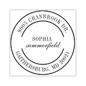 Persoonlijk modern elegant retouradres rubberstempel (Afrduk)