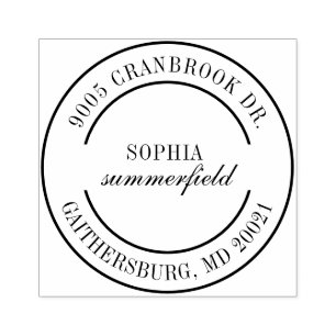 Persoonlijk modern elegant retouradres 	rubberstempel