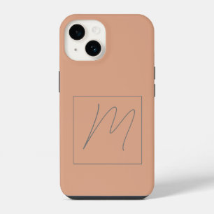 Persoonlijk modern gewoon initiaal schrift iPhone 14 hoesje