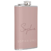 Persoonlijk modern handgeschreven schrift Stof roz Heupfles (Rechts)