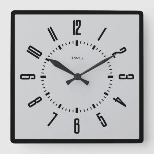 Persoonlijk modern minimalistisch vierkante klok