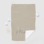 Persoonlijk modern monogram golfhanddoek (Insitu)