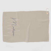 Persoonlijk modern monogram golfhanddoek (Horizontaal)