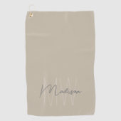 Persoonlijk modern monogram golfhanddoek (Voorkant)