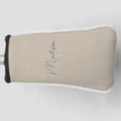 Persoonlijk modern monogram golfheadcover (Voorkant)