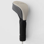 Persoonlijk modern monogram golfheadcover (Schuin)