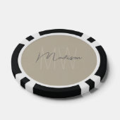 Persoonlijk modern monogram poker chips (Enkel)