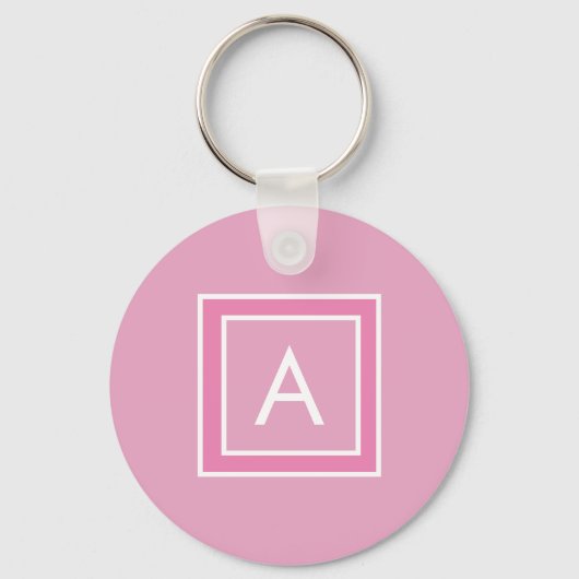 Persoonlijk Modern Monogram Sleutelhanger (Voorkant)
