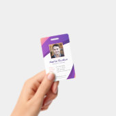 Persoonlijk modern paars personeels-ID Badge (Handheld)