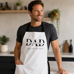 Persoonlijk modern papa wit schort