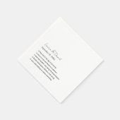 Persoonlijk Modern Script Feiten Bruiloftspapier Servet (Hoek)