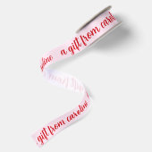 Persoonlijk modern script Lief rood & roze geven Lint (Achterkant)