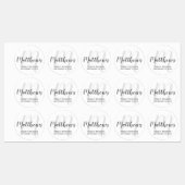 Persoonlijk modern script monogram & naam van fami labels (Vel)