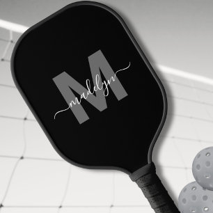 Persoonlijk Modern Vet Schrift Naam Monogram Pickleball Paddle
