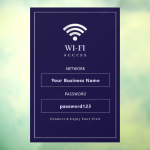 Persoonlijk modern WiFi-bord Raamsticker