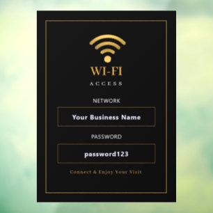 Persoonlijk modern WiFi-bord Raamsticker