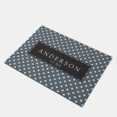 Persoonlijk - Moderne witte pooldots Deurmat (Schuin)