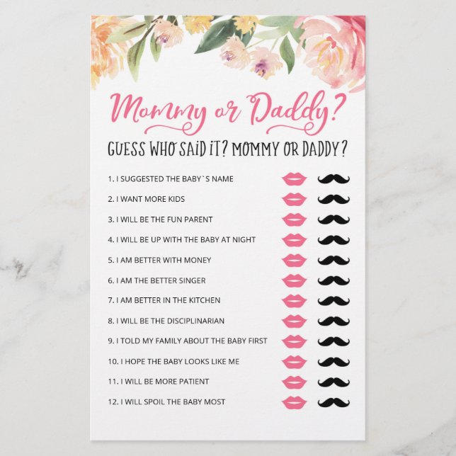 Persoonlijk Moeder- of Vaderdag babyshower-feestsp (Voorkant)