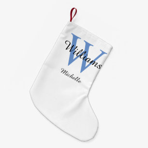 Persoonlijk Monogram Blauw Kleine Kerstsok