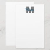 Persoonlijk Monogram Briefpapier (Voorkant / Achterkant)