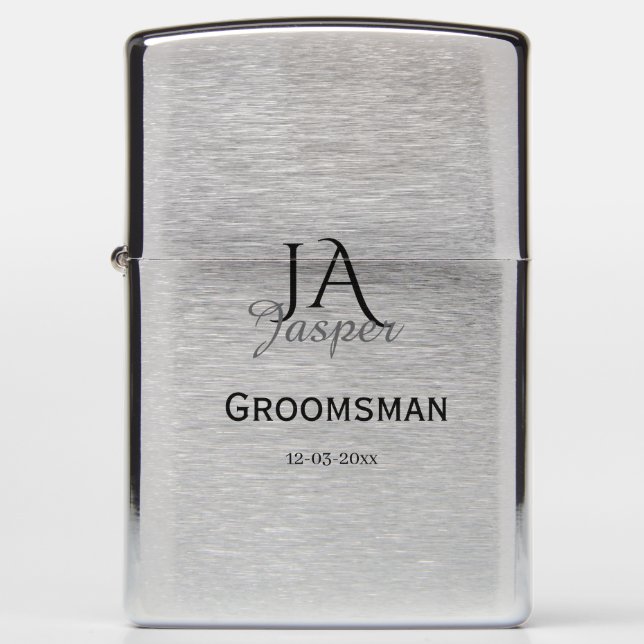Persoonlijk monogram bruidsjonker getuige naam dat (Voorkant)
