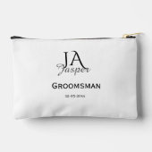 Persoonlijk monogram bruidsjonker getuige naam dat etui (Achterkant)
