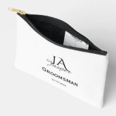 Persoonlijk monogram bruidsjonker getuige naam dat etui (Open)