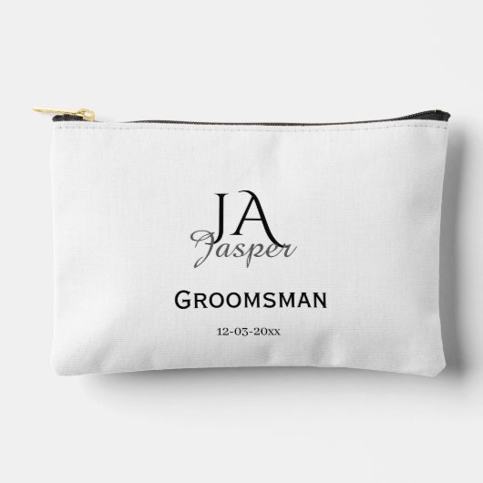 Persoonlijk monogram bruidsjonker getuige naam dat etui (Voorkant)