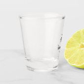 Persoonlijk monogram bruidsjonker getuige naam dat shot glas (Links)