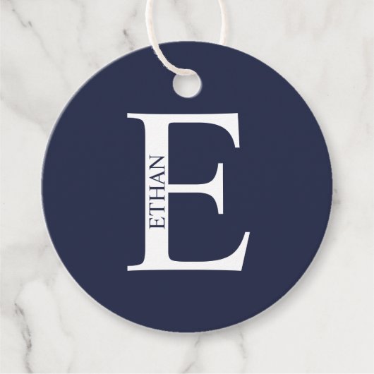 Persoonlijk Monogram en Naam Bedankjes Labels (Voorkant)