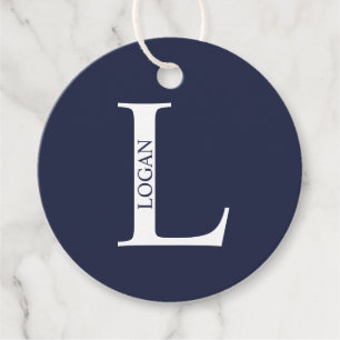 Persoonlijk monogram en naam bedankjes labels
