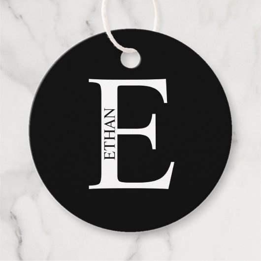 Persoonlijk Monogram en Naam Bedankjes Labels (Voorkant)