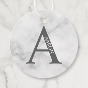 Persoonlijk monogram en naam bedankjes labels