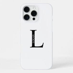 Persoonlijk monogram en naam iPhone 16 pro max hoesje