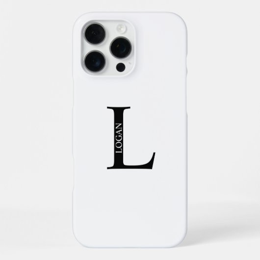 Persoonlijk monogram en naam iPhone hoesje (Achterkant)