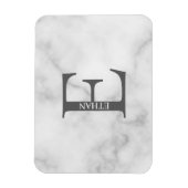 Persoonlijk monogram en naam magneet (Verticaal)