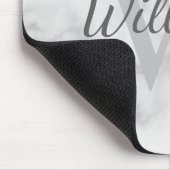 Persoonlijk monogram en naam marmer look muismat (Hoek)