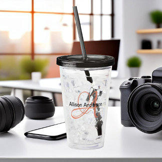 Persoonlijk monogram en naam op maat acryl drinkbeker