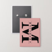 Persoonlijk Monogram en Naam Poker Button (Voorkant / Achterkant)