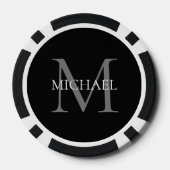 Persoonlijk Monogram en Naam Poker Chips (Achterkant)