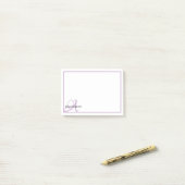 Persoonlijk monogram en naam post-it® notes (Op bureau)