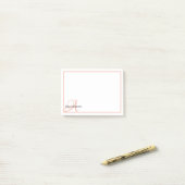 Persoonlijk monogram en naam post-it® notes (Op bureau)