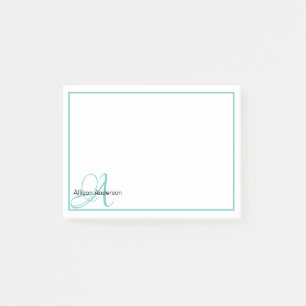 Persoonlijk monogram en naam post-it® notes