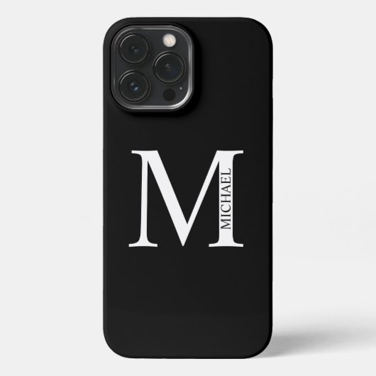 Persoonlijk Monogram- en Name iPhone Case iPhone Hoesje (Achterkant)