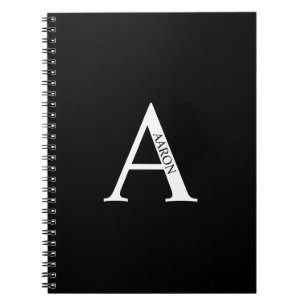 Persoonlijk monogram- en namennotitieboek notitieboek