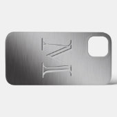 Persoonlijk Monogram geborsteld Metaal Kijken Case-Mate iPhone Case (Achterkant (horizontaal))