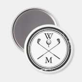 Persoonlijk Monogram Golf Magneet (Voorkant / Achterkant)