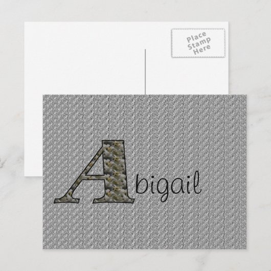 Persoonlijk monogram initiaal A Hydrangeabloem Briefkaart (Voorkant / Achterkant)