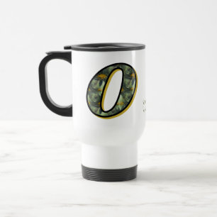 Persoonlijk Monogram Initiaal O Madeliefjes Bloems Reisbeker