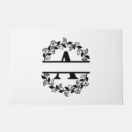 Persoonlijk monogram met letter A Deurmat (Voorkant)